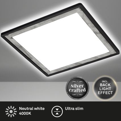 Briloner 7457-414 - Plafoniera LED SLIM LED/18W/230V 4000K 29x29 cm nero