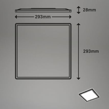 Briloner 7457-414 - Plafoniera LED SLIM LED/18W/230V 4000K 29x29 cm nero