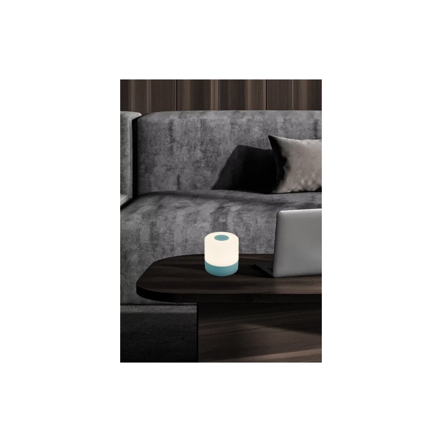 Briloner 7461010 - Lampada da tavolo LED Dimmerabile ricaricabile per esterni LED/2W/5V IP44 1200 mAh blu