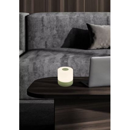 Briloner 7461019 - LED Dimmerabile ricaricabile per esterni lampada da tavolo LED/2W/5V IP44 1200 mAh verde
