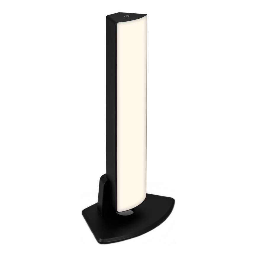 Briloner 7474-015 - Lampada da tavolo da esterno ricaricabile 2 in 1 con LED dimmerabile e touch LED/7W/5V 2x2200 mAh USB 3000K IP44 nero