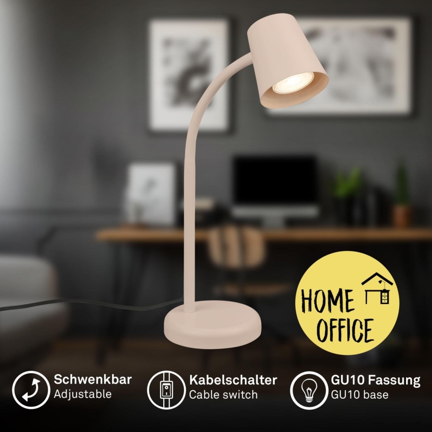 Briloner 7476-011 - Lampada da tavolo SKRIVA 1xGU10/9W/230V beige