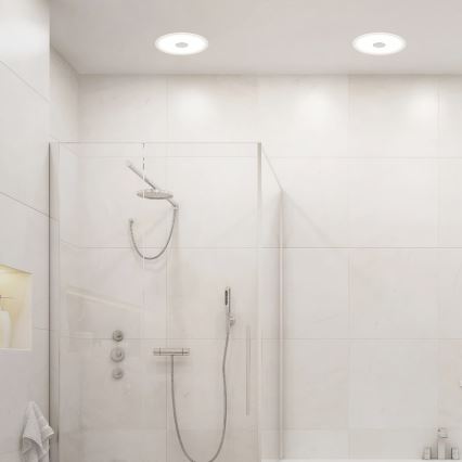 Briloner 7481019 - Plafoniera LED da incasso per bagno LED/12W/230V 3000/4000/6500K IP44 bianca