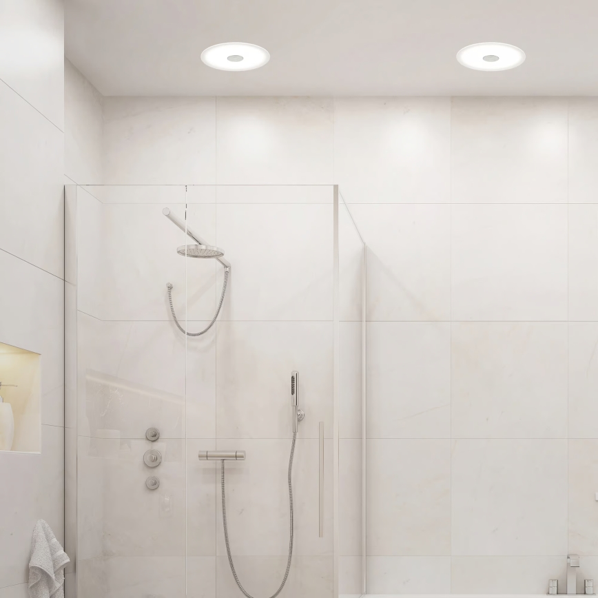 Briloner 7481019 - Plafoniera LED da incasso per bagno LED/12W/230V 3000/4000/6500K IP44 bianca