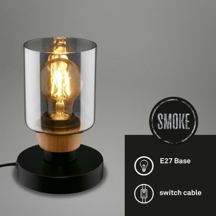 Briloner 7486015 - Lampada da tavolo 1xE27/10W/230V nero
