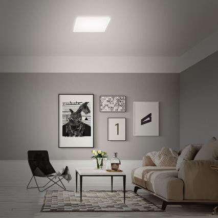 Briloner 7491-016 - Plafoniera SMART LED RGBW dimmerabile 22W/230V 4000K 42x42 cm Wi-Fi Tuya + telecomando