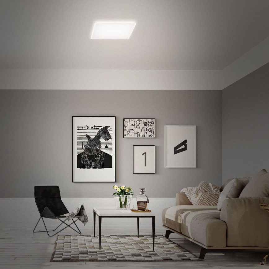 Briloner 7491-016 - Plafoniera SMART LED RGBW dimmerabile 22W/230V 4000K 42x42 cm Wi-Fi Tuya + telecomando