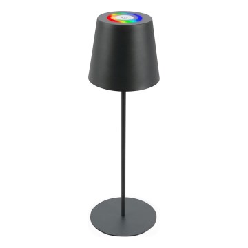 Briloner 7507015 - Lampada da tavolo ricaricabile per esterni dimmerabile LED RGB 2 in 1 LED/2,5W/5V IP44 1200 mAh antracite