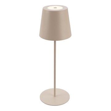 Briloner 7508011 - Lampada da tavolo ricaricabile dimmerabile per esterni 2 in 1 LED/2,5W/5V IP44 1200 mAh beige