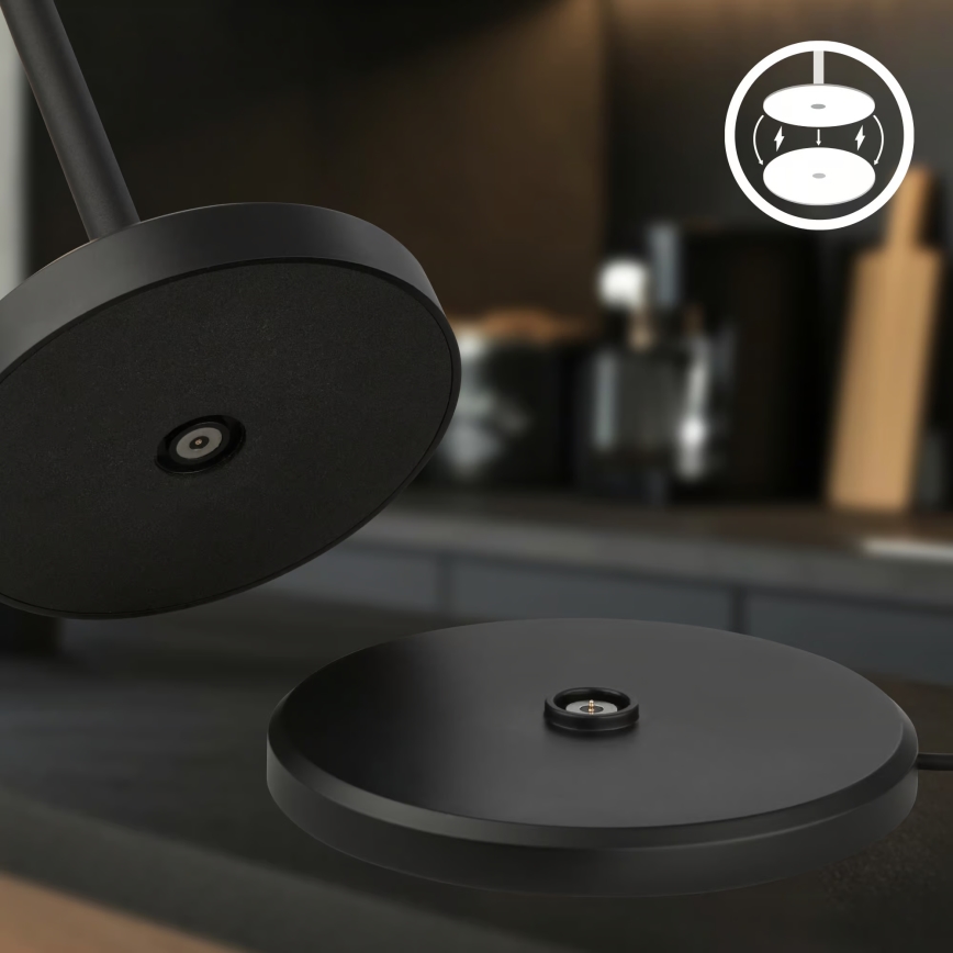 Briloner 7521015 - Lampada da tavolo LED ricaricabile dimmerabile per esterni SIGO LED/2,5W/5V IP44 2600 mAh nera