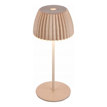 Briloner 7552-011 - LED dimmerabile, ricaricabile, con controllo a sfioramento, lampada da tavolo per esterni MINI LED/1,5W/5V IP44 1800 mAh beige