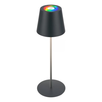 Briloner 7559015 - Lampada da tavolo ricaricabile per esterni dimmerabile LED RGB COLORIS LED/3,5W/5V IP44 2000 mAh antracite Wi-Fi Tuya