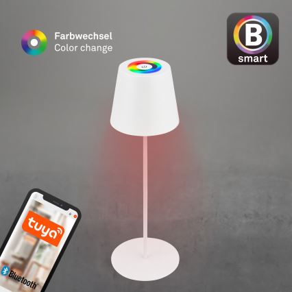 Briloner 7559016 - Lampada da tavolo ricaricabile dimmerabile per esterni LED RGB COLORIS LED/3,5W/5V IP44 2000 mAh Wi-Fi Tuya