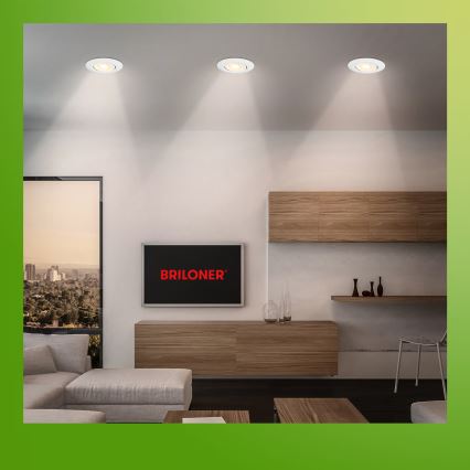 Briloner 7586036 - Set di 3 faretti LED da incasso per bagno KLIRA LED/4,9W/230V 2500/3000/4000K IP23 bianchi