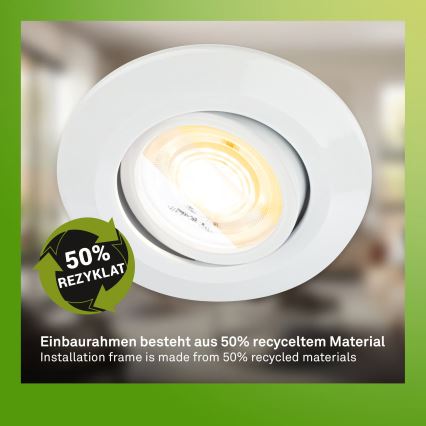 Briloner 7586036 - Set da 3 lampade da incasso per bagno KLIRA LED/4,9W/230V 2500/3000/4000K IP23 bianco