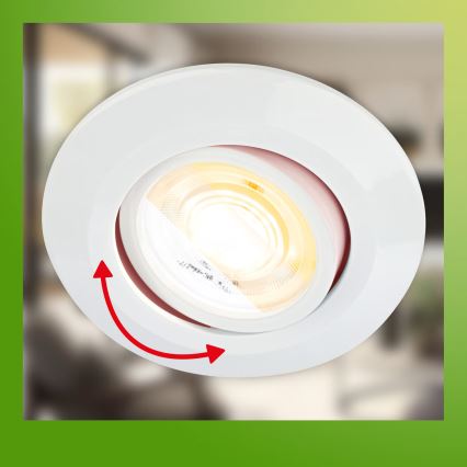 Briloner 7586036 - Set da 3 lampade da incasso per bagno KLIRA LED/4,9W/230V 2500/3000/4000K IP23 bianco