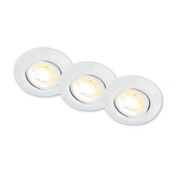 Briloner 7586036 - Set di 3 faretti LED da incasso per bagno KLIRA LED/4,9W/230V 2500/3000/4000K IP23 bianchi