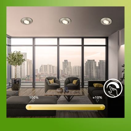 Briloner 7587032 - SET 3x faretti LED dimmerabili per bagno KLIRA 1xLED/4,9W/230V 2500/3000/4000K IP23 cromo opaco