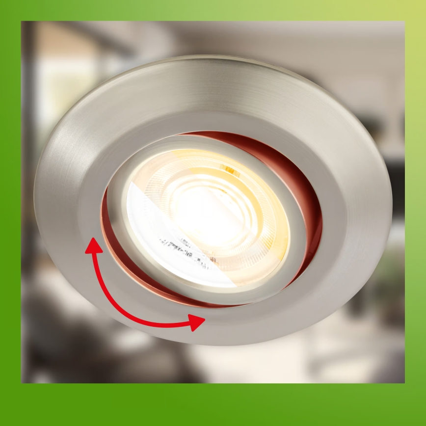 Briloner 7587032 - Confezione da 3 lampade LED dimmerabili da incasso per bagno KLIRA LED/4,9W/230V 2500/3000/4000K IP23 cromo satinato