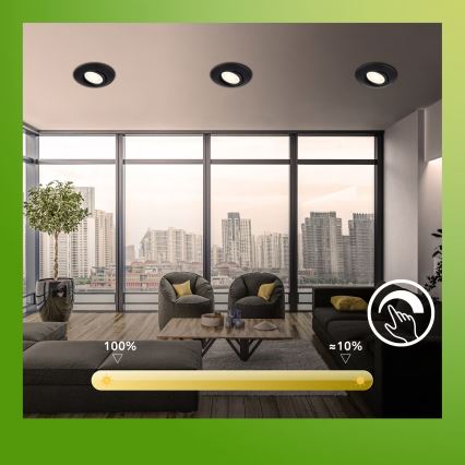 Briloner 7587035 - Set di 3 faretti LED dimmerabili da incasso per bagno KLIRA 1xLED/4,9W/230V 2500/3000/4000K IP23 nero