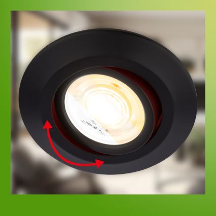 Briloner 7587035 - Set 3x faretti da incasso LED dimmerabili per bagno KLIRA LED/4,9W/230V 2500/3000/4000K IP23 nero