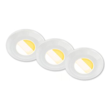 Briloner 7588036 - Set da 3 faretti LED da incasso per bagno KLIRA LED/4,9W/230V 2500/3000/4000K IP44 bianco