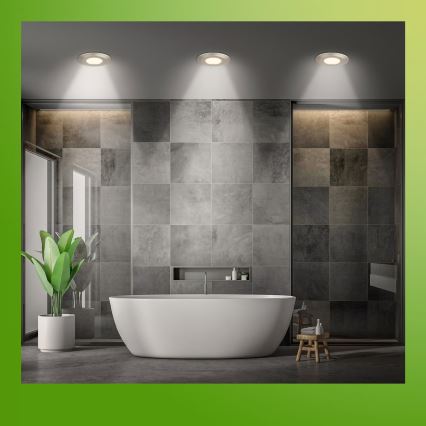 Briloner 7589032 - SET da 3 faretti LED da incasso per bagno dimmerabili KLIRA 1xLED/4,9W/230V IP44 cromo opaco