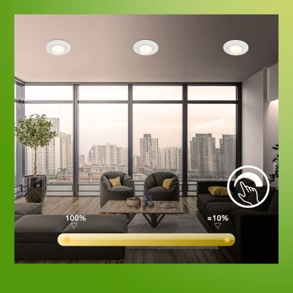 Briloner 7589036 - SET 3x faretti LED dimmerabili da incasso per bagno KLIRA LED/4,9W/230V 2500/3000/4000K IP44 bianco