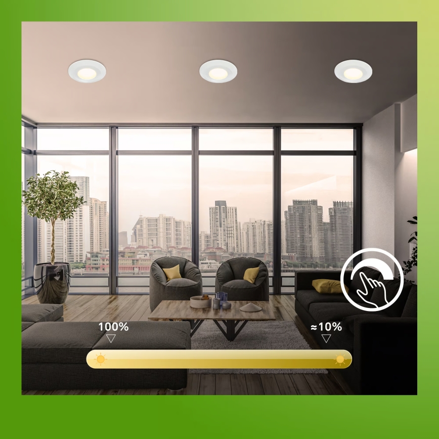 Briloner 7589036 - SET 3x faretti LED dimmerabili da incasso per bagno KLIRA LED/4,9W/230V 2500/3000/4000K IP44 bianco