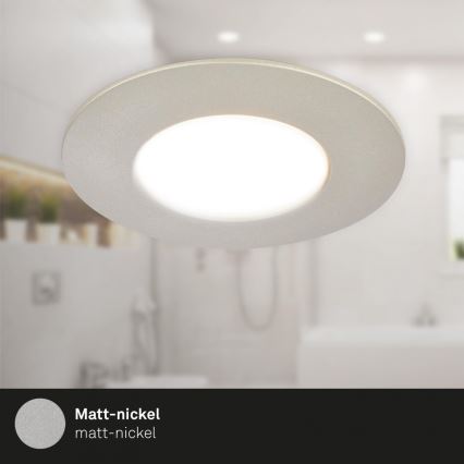 Briloner 7598032 - SET 3x Lampada LED da incasso per bagni LED/4,9W/230V IP44 2700/4000/6500K cromo opaco