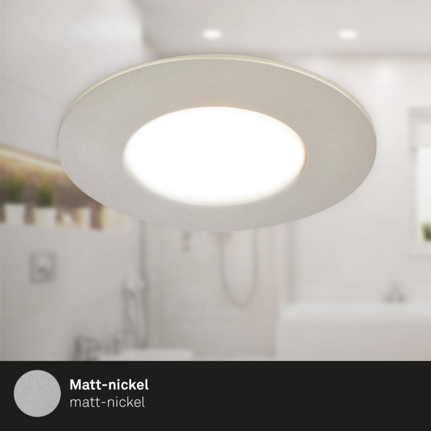 Briloner 7598032 - SET 3x Lampada LED da incasso per bagni LED/4,9W/230V IP44 2700/4000/6500K cromo opaco