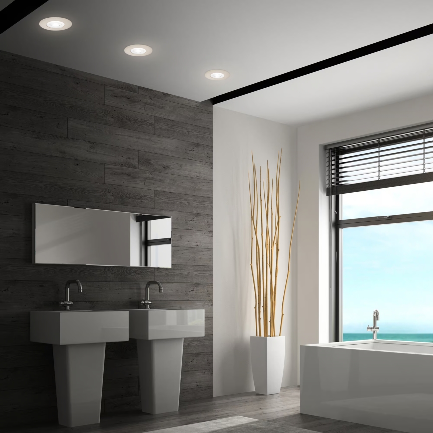 Briloner 7605032 - SET 3x LED Faretti da incasso per bagno 3xLED/4,9W/230V IP44 cromo opaco