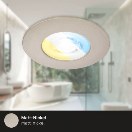 Briloner 7605032 - SET 3x LED Faretti da incasso per bagno 3xLED/4,9W/230V IP44 cromo opaco