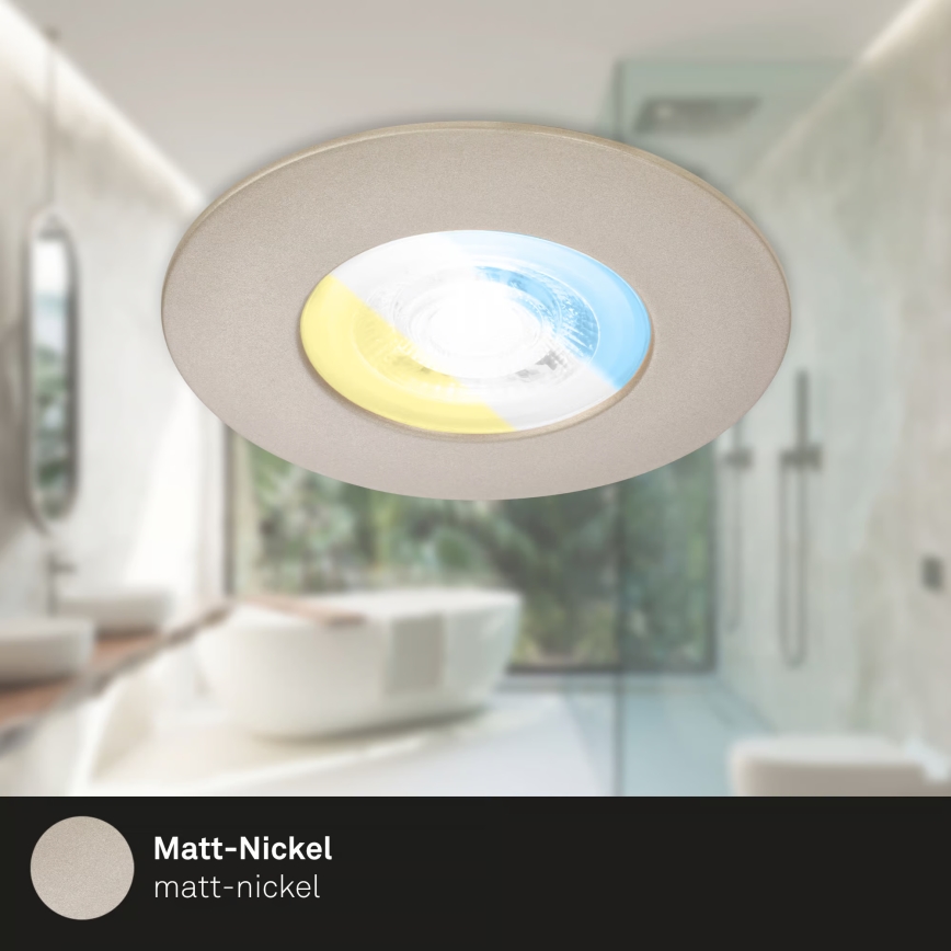 Briloner 7605032 - SET 3x LED Faretti da incasso per bagno 3xLED/4,9W/230V IP44 cromo opaco