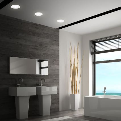 Briloner 7605036 - Set da 3 faretti LED da incasso per bagno 3xLED/4,9W/230V 2700/4000/6500K IP44 bianco