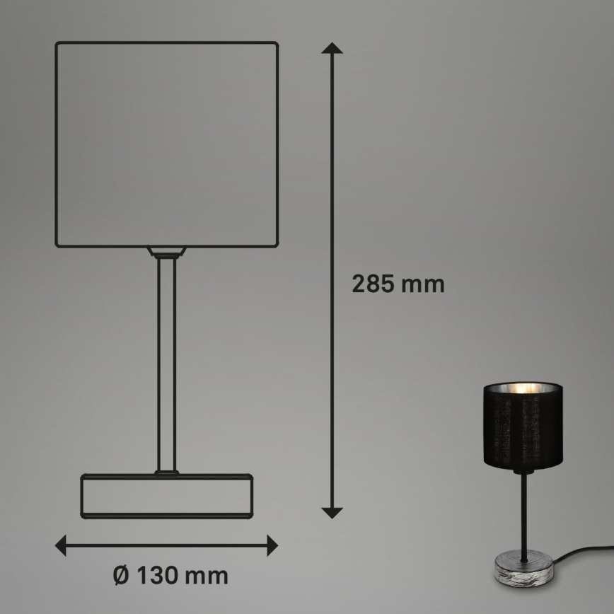 Briloner 7737-014 - Lampada da tavolo SILVER CRAFTED 1xE14/25W/230V