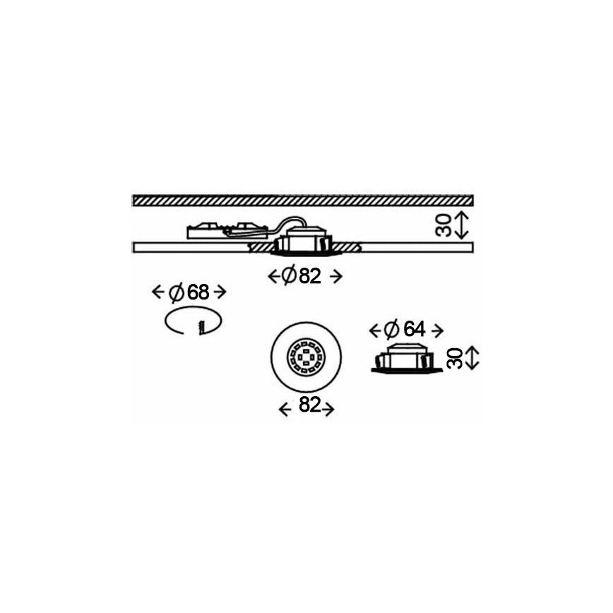 Briloner 8312-019 - Lampada da incasso per bagno LED/5W/230V IP23