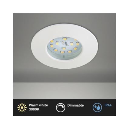 Briloner 8316-016 - Lampada da incasso LED dimmerabile per bagno LED/5,5W/230V IP44 bianco
