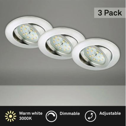 Briloner 8317-039-SET 3x Luce da incasso LED da bagno dimmerabile LED/5,5W/230V IP23