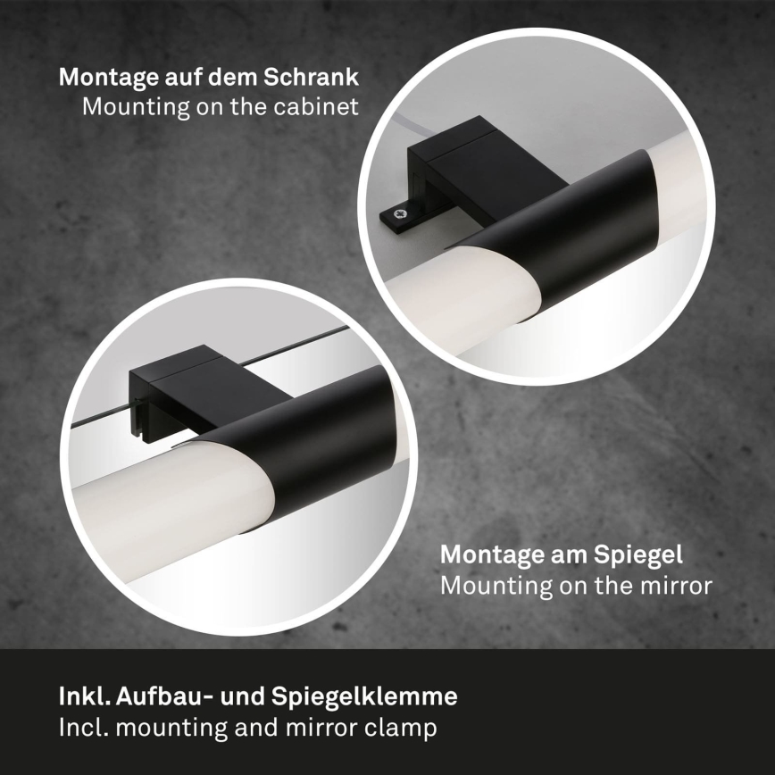 Briloner - Illuminazione a LED per specchio da bagno LED/7W/230V 4000K IP44 32 cm nero