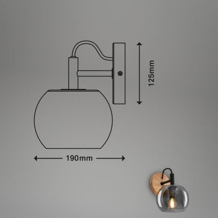 Briloner - Lampada da parete KYRO 1xE14/10W/230V