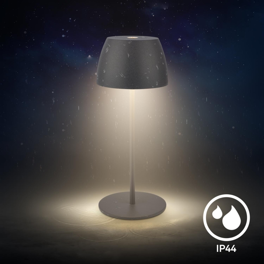 Briloner - Lampada da tavolo da esterno ricaricabile a LED dimmerabile a sfioramento MINI LED/2,5W/5V IP44 1800 mAh antracite