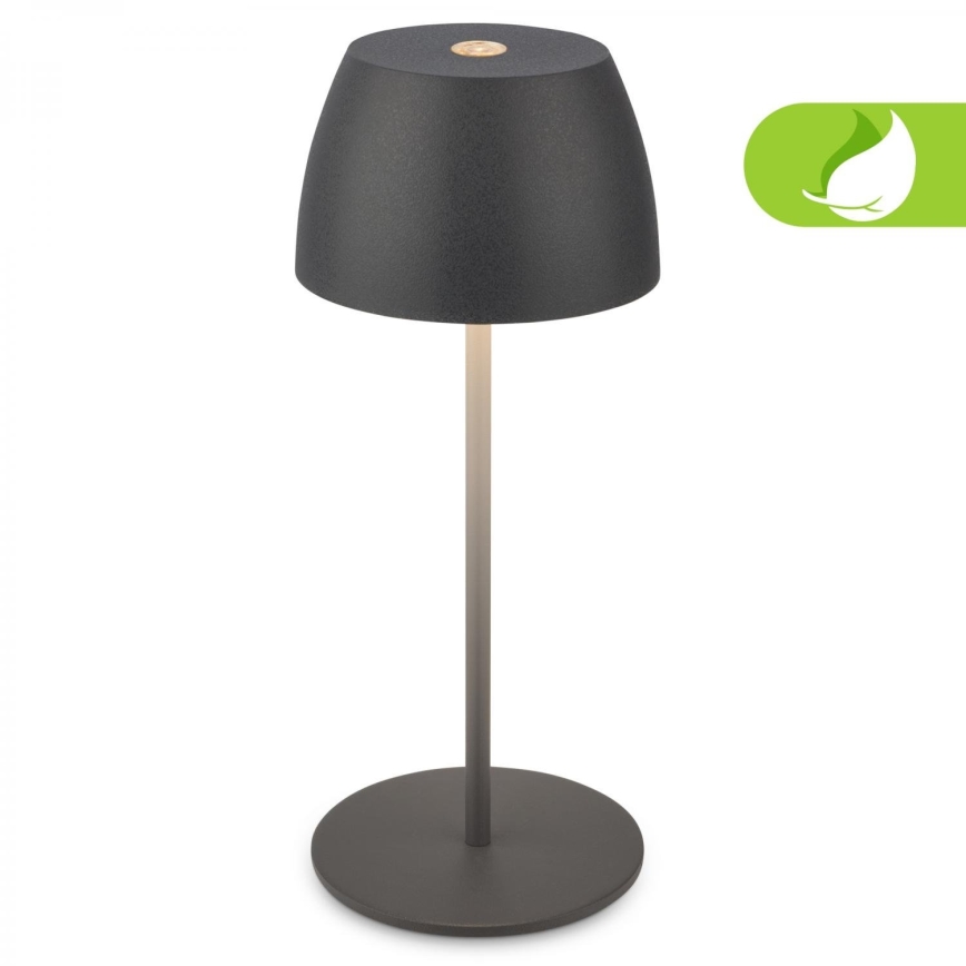 Briloner - Lampada da tavolo da esterno ricaricabile a LED dimmerabile a sfioramento MINI LED/2,5W/5V IP44 1800 mAh antracite
