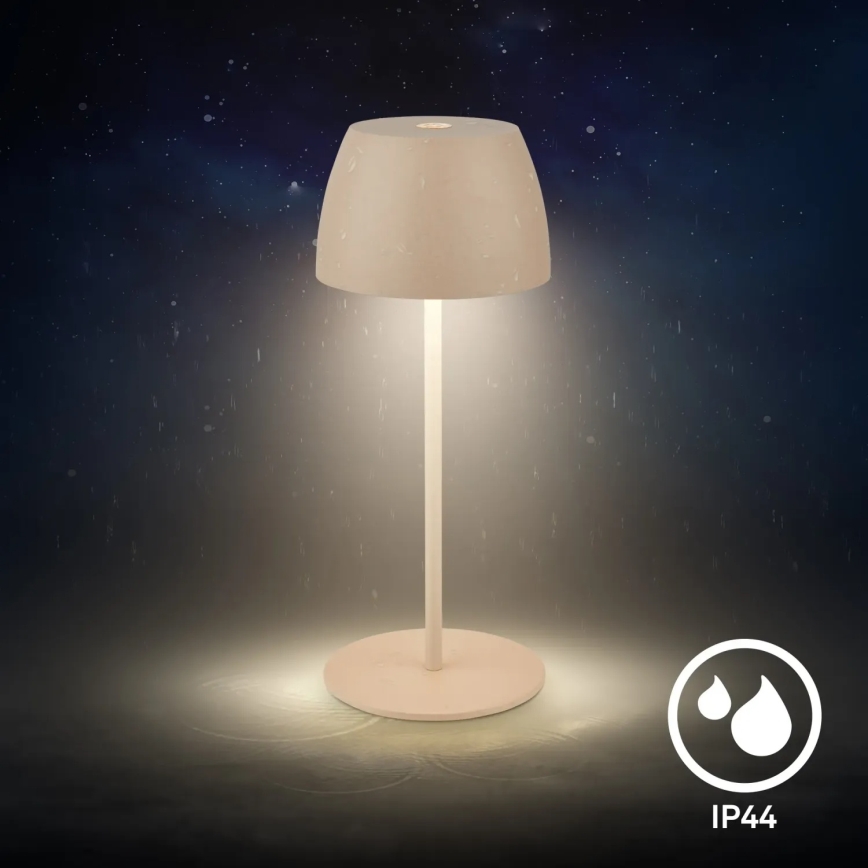 Briloner - Lampada da tavolo per esterni MINI a LED ricaricabile e dimmerabile con controllo touch LED/2,5W/5V IP44 1800 mAh beige