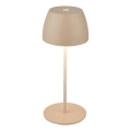 Briloner - Lampada da tavolo per esterni MINI a LED ricaricabile e dimmerabile con controllo touch LED/2,5W/5V IP44 1800 mAh beige