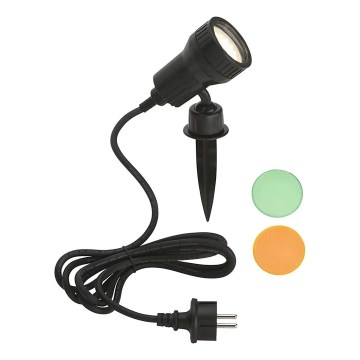Briloner - Lampada LED da esterno TERRA 1xGU10/3W/230V IP44 nero