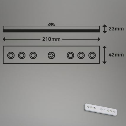 Briloner - Lampada LED di orientamento con un sensore LERO LED/0,48W/6xAAA