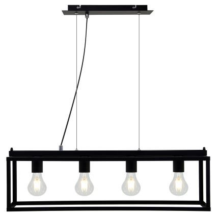 Briloner - Lampadario a sospensione con filo BLACK STEEL 4xE27/40W/230V