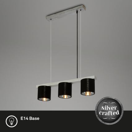 Briloner - Lampadario a sospensione con filo LURI 3xE14/25W/230V albero di caucciù