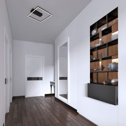 Briloner - Plafoniera LED FRAME LED/14W/230V 3000K 30x32 cm nera